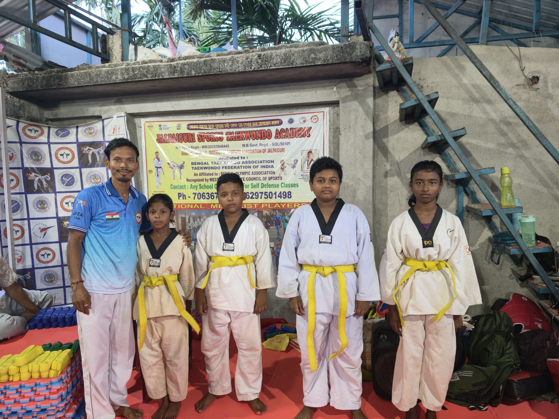 National medalist yellow-belt group