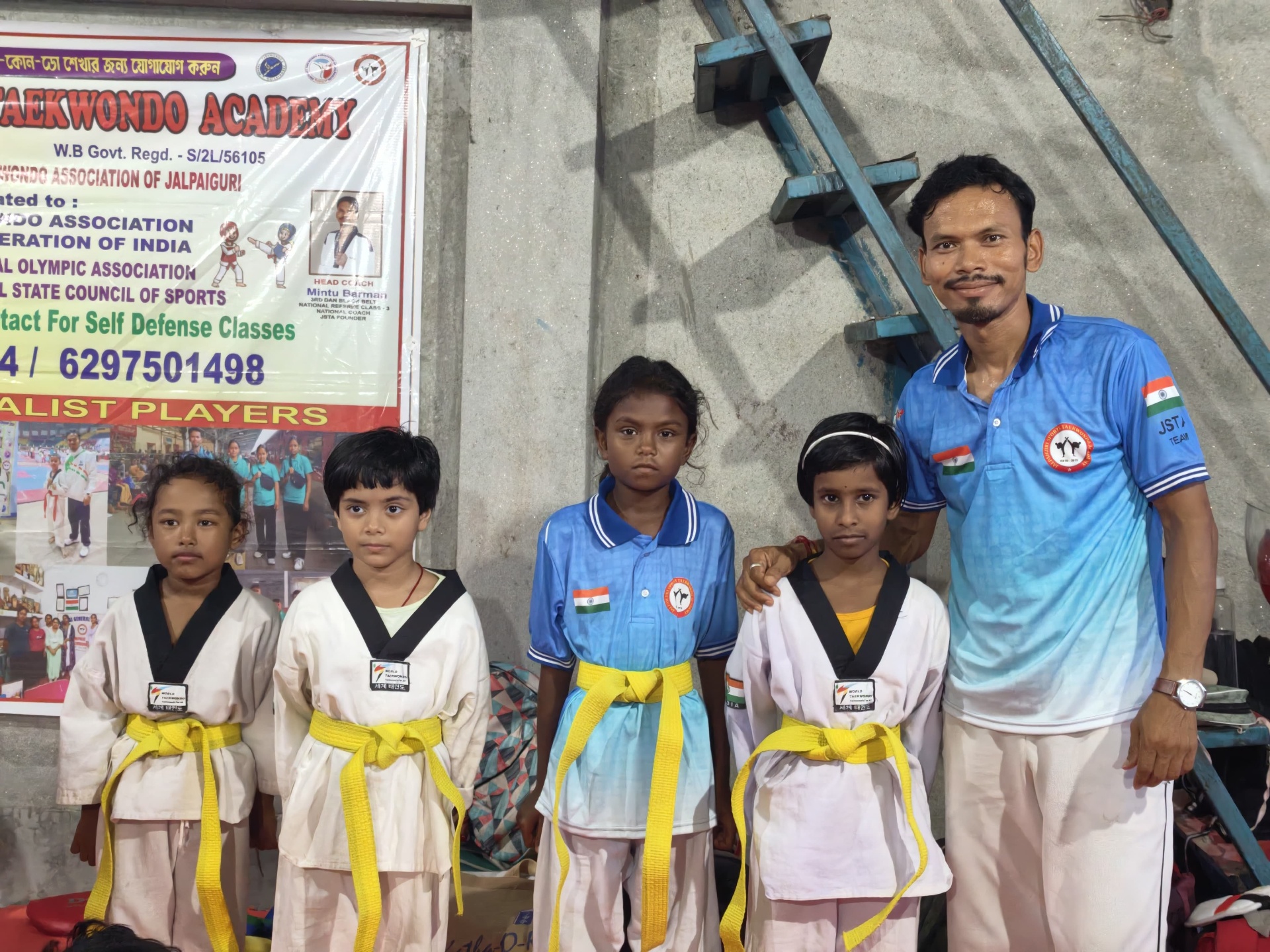 Young yellow-belt students